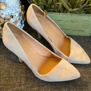 MADEWELL BEIGE SUEDE LEATHER PUMPS EUC 4” HEEL 6.5